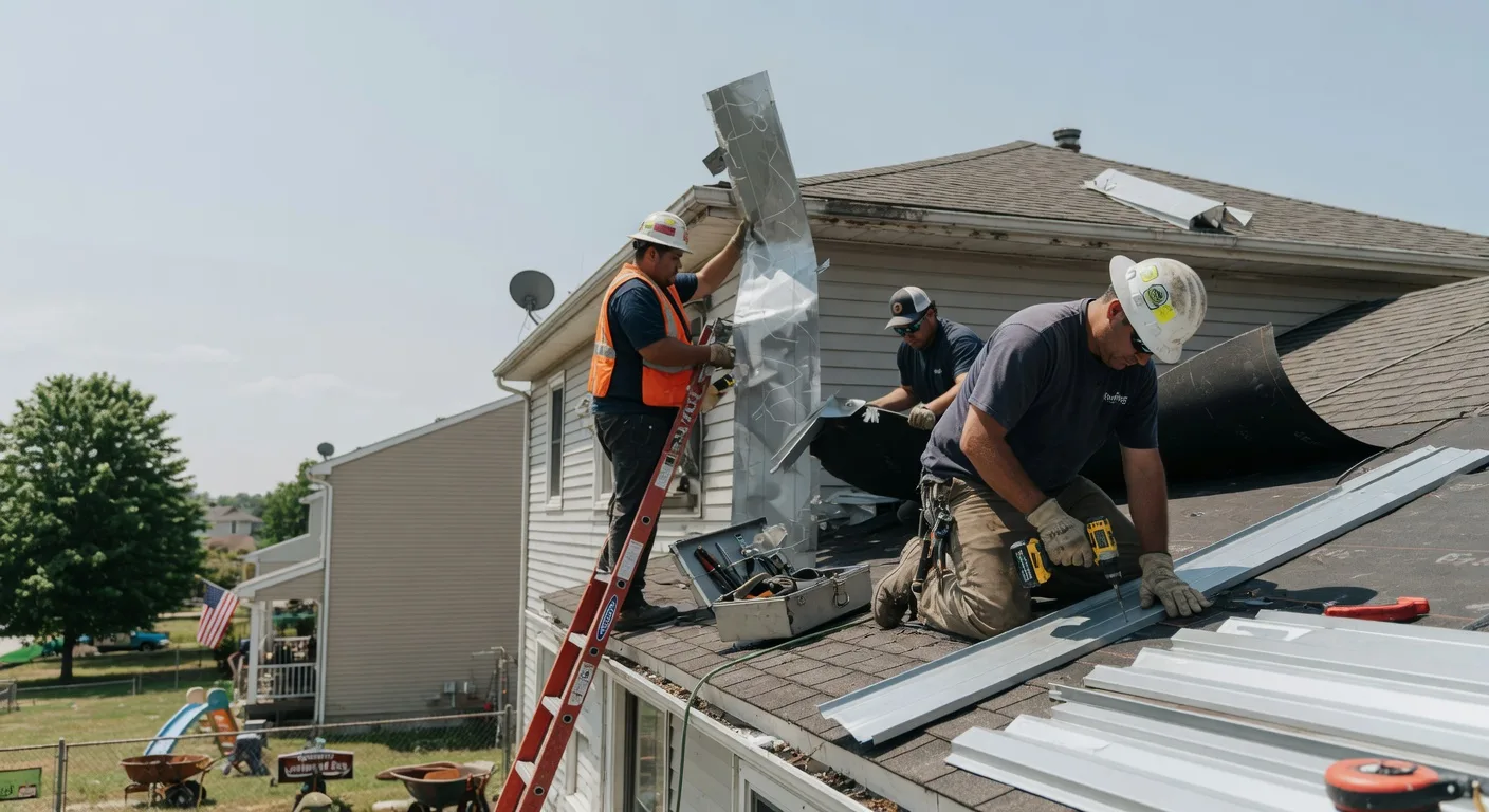 Storm Damage Metal Roof Repair in Woodville, WI